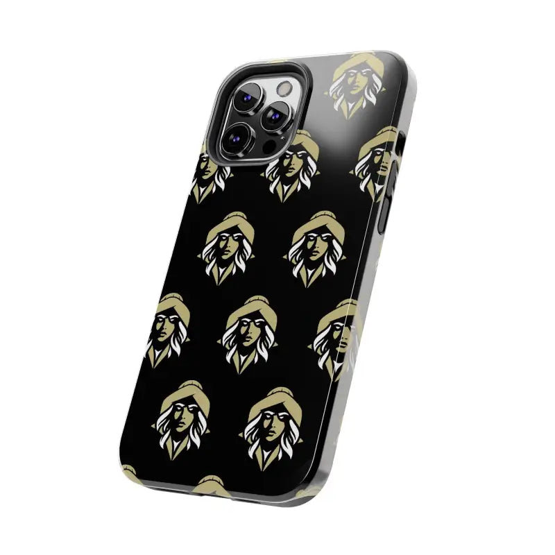 Black Tough Phone Case by Skipper Lax featuring a stylish woman face design
