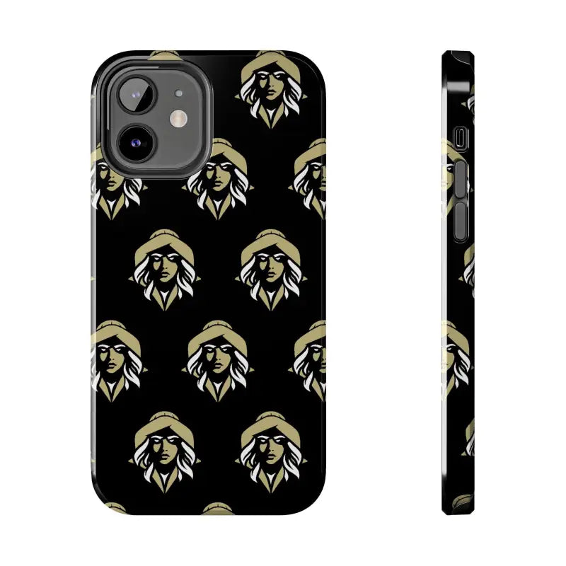 Black Tough Phone Case featuring Woman Face Design by Skipper Lax