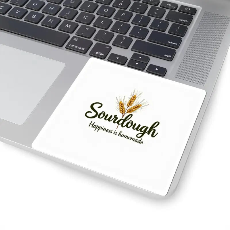 Laptop trackpad skin featuring a wheat graphic for Sourdough Bakery Sticker