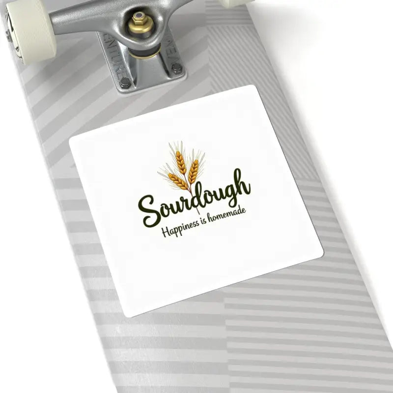 Sourdough Bakery Sticker featuring a square sourdough design and wheat graphic