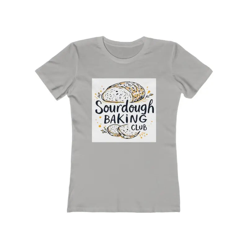 Gray T-shirt featuring a sourdough bread graphic for Sourdough Baking Club Women’s T-Shirt