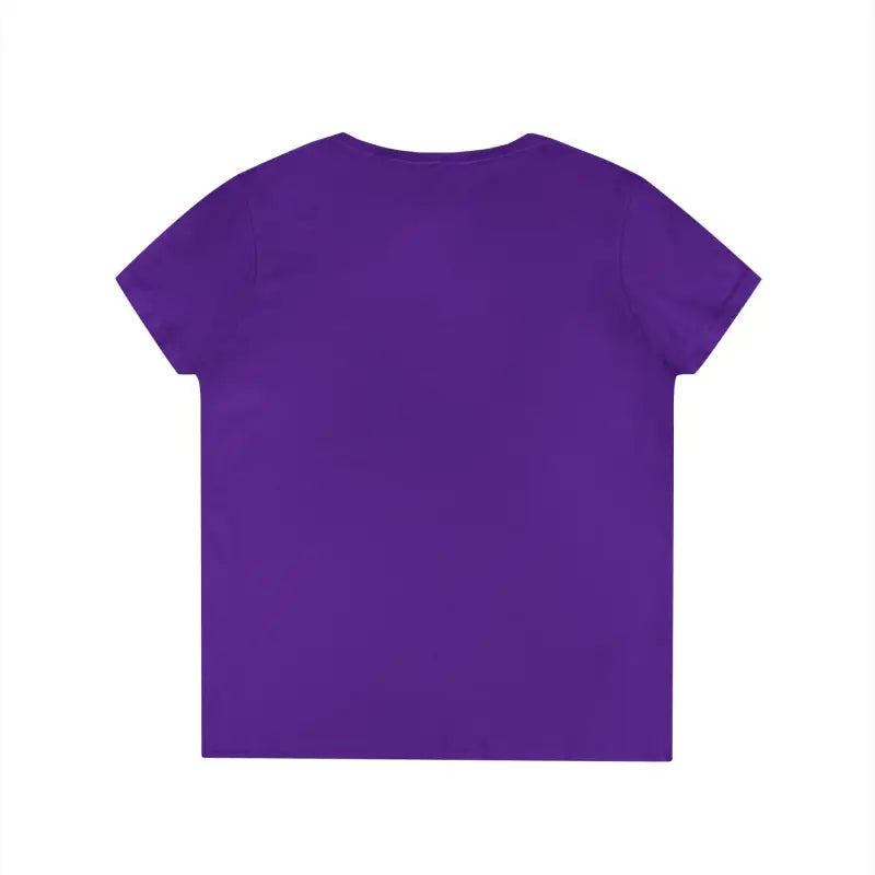 Purple short-sleeved STEM Charm Ladies’ V-Neck T-Shirt in science-inspired style