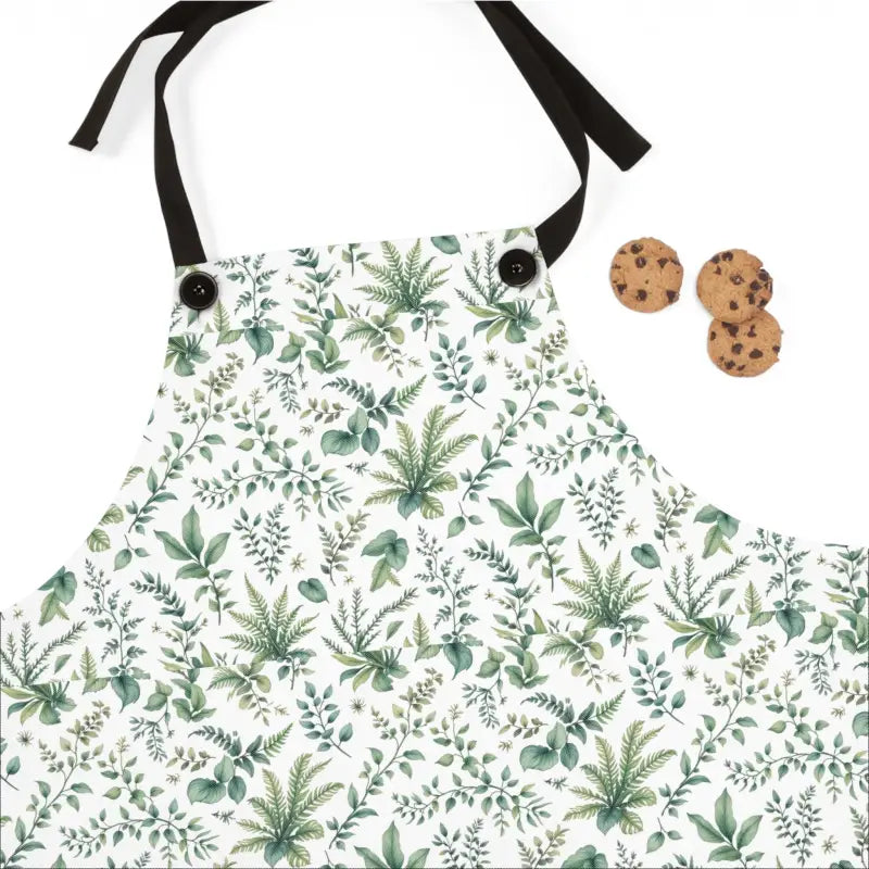 Floral-patterned apron with black straps perfect for Stylish Plant Lovers Chef’s Apron