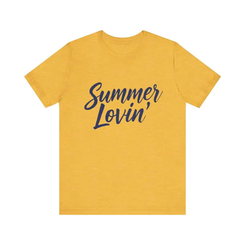 Yellow Summer Lovin T-shirt from Summer Lovin Unisex Jersey Tee in Beige Peach Aqua