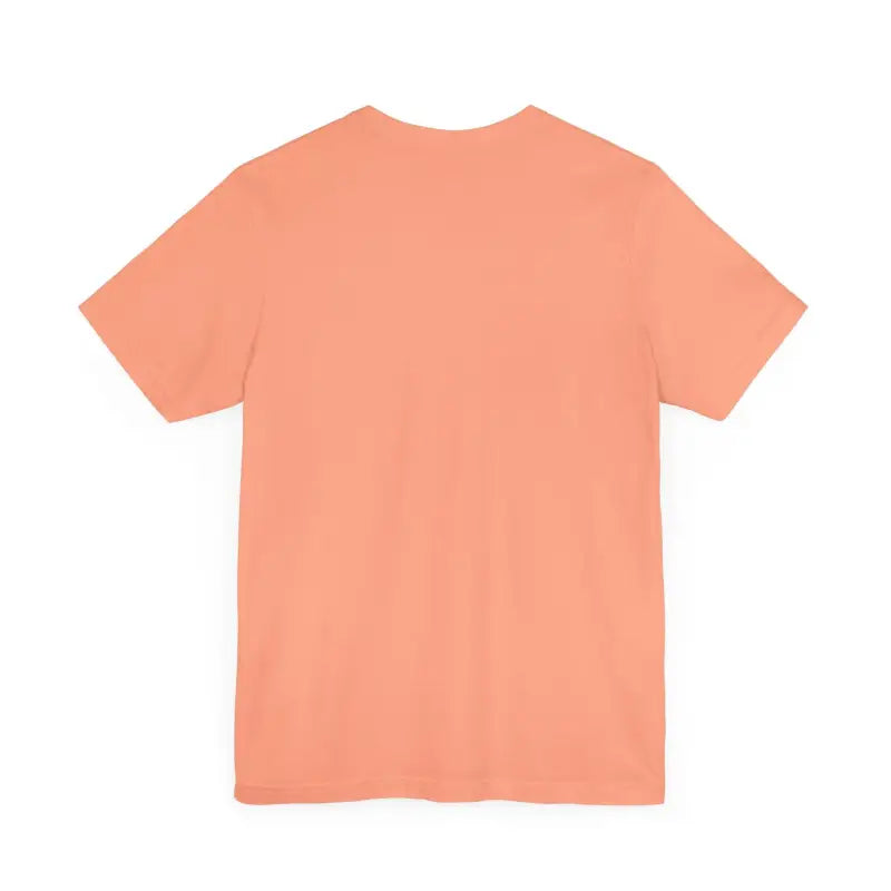 Peach-colored Summer Lovin Unisex Jersey Tee in Beige Peach Aqua displayed on a hanger