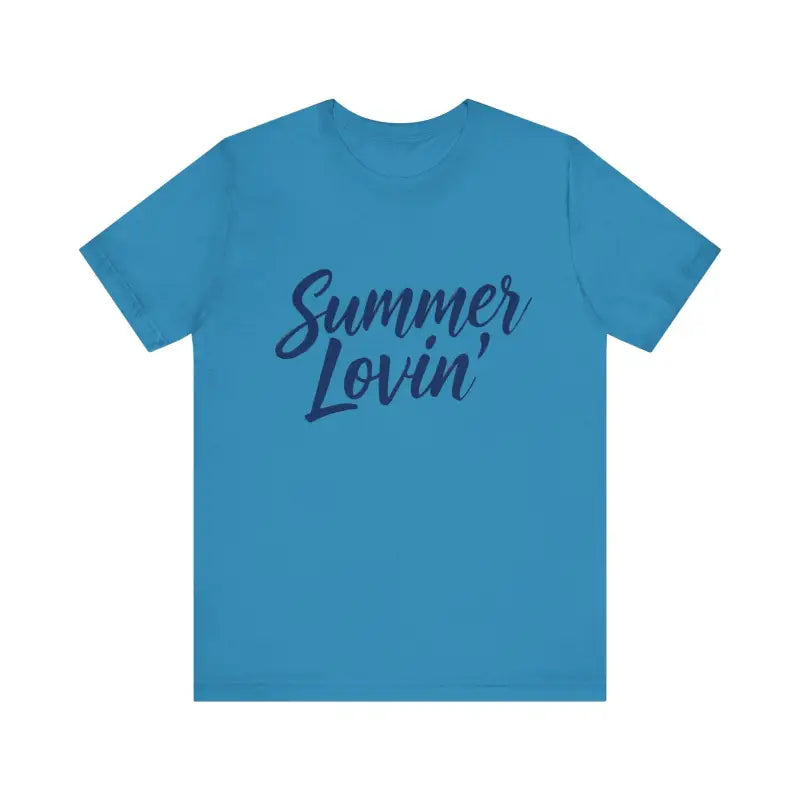 Blue Summer Lovin T-shirt featured in Summer Lovin Unisex Jersey Tee collection