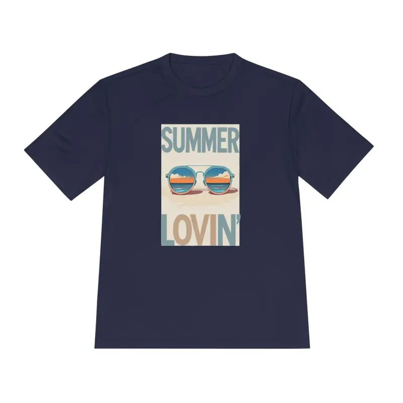 Navy blue Summer Lovin Unisex Moisture Wicking Tee for comfortable summer wear