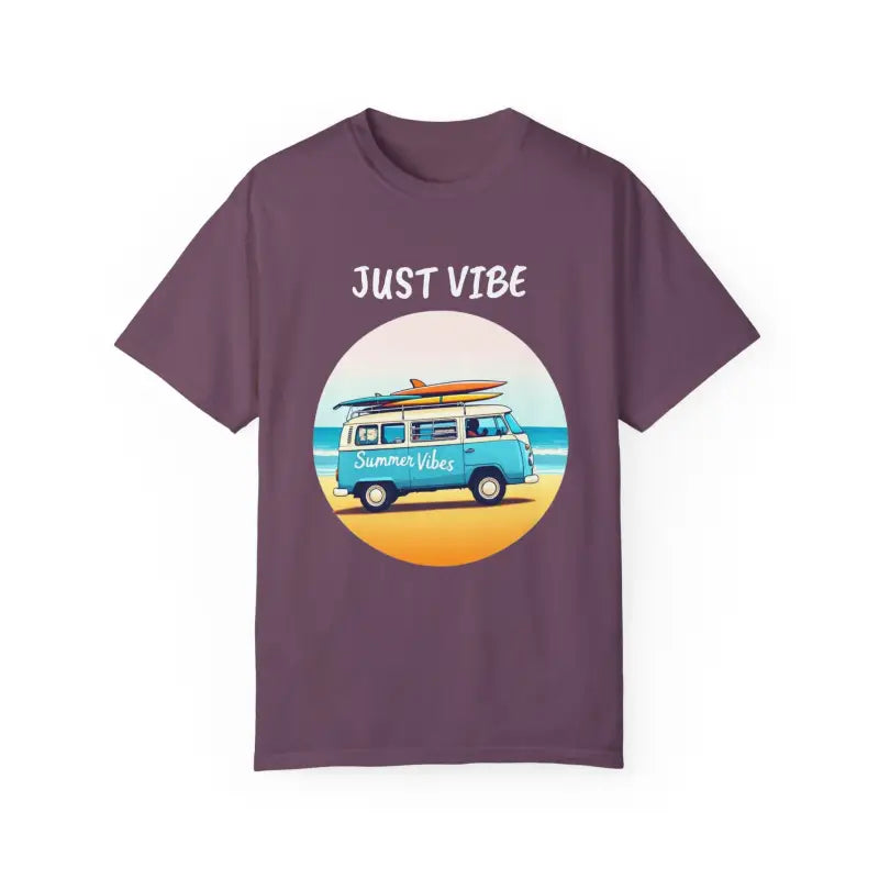 Purple Summer Vibes T-shirt featuring Van graphics in a stylish unisex design