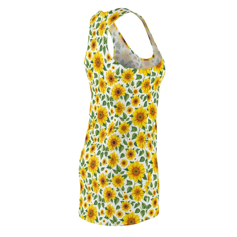 Sunflower-patterned sleeveless dress from the Sunflower Patterned Racerback Dress collection
