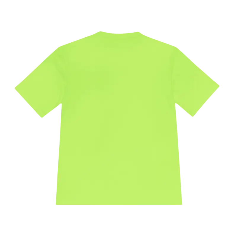 Chartreuse t-shirt featuring Tractor graphic in Gray, White, and Neon Green design