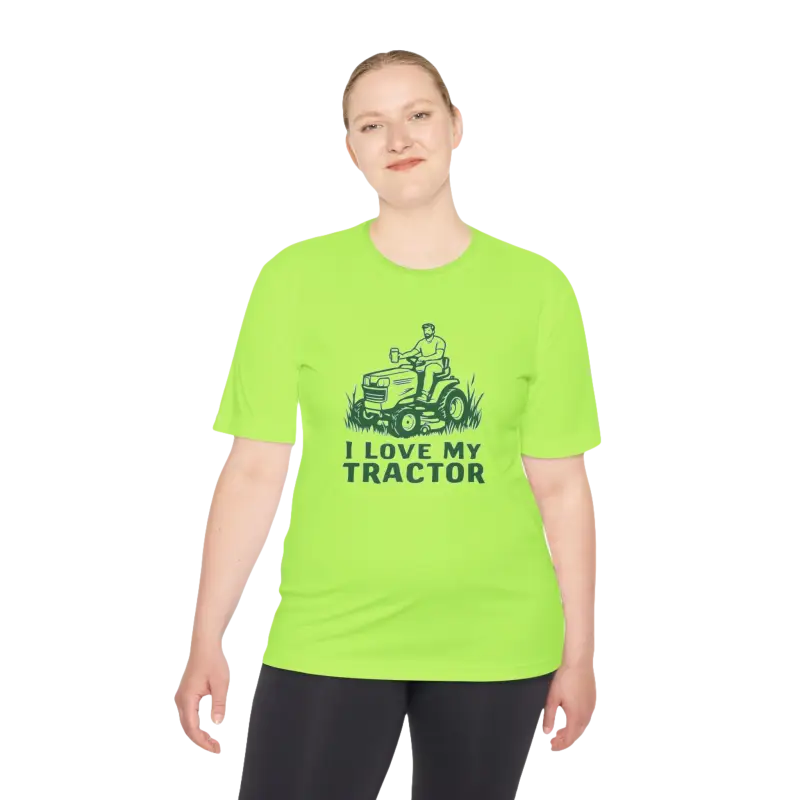 Lime green t-shirt featured in Tractor Graphic T Shirts collection