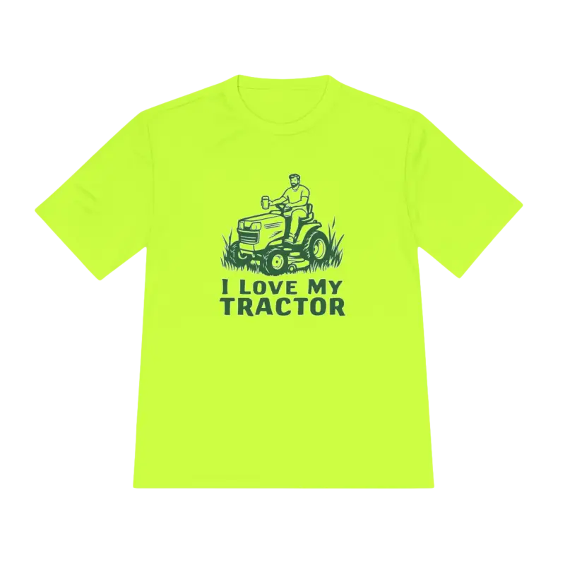Neon yellow t-shirt from Tractor Graphic T Shirts in Gray White and Neon Green collection