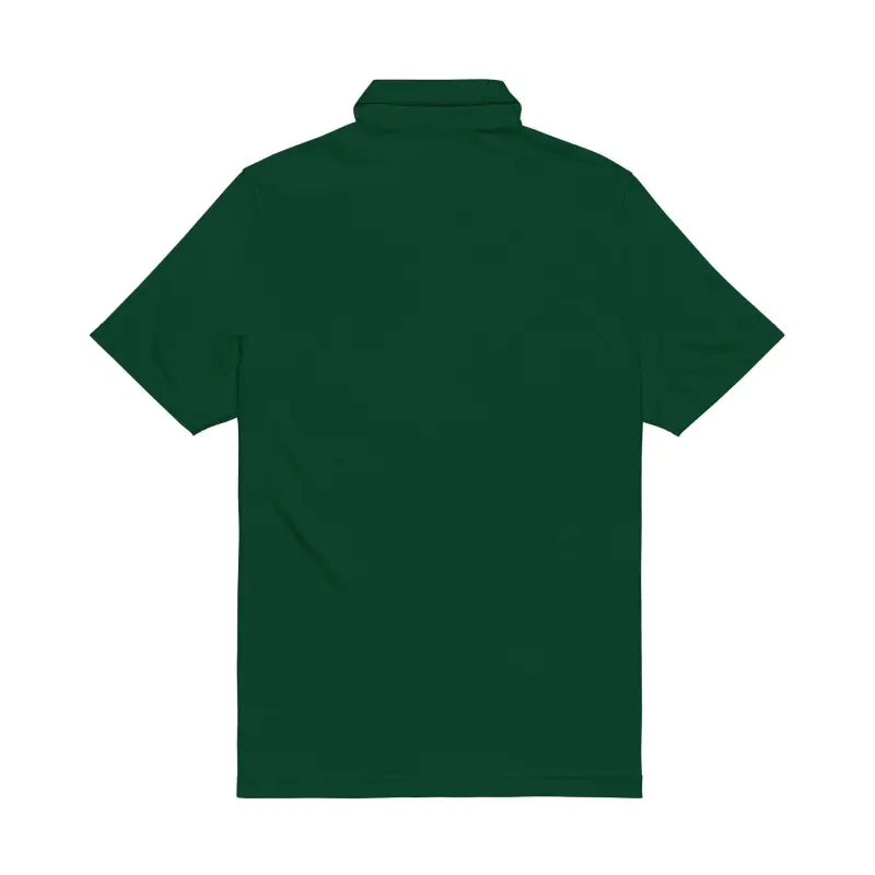 Dark green Under Armour Men’s Polo Shirt featuring embroidered Rhody design