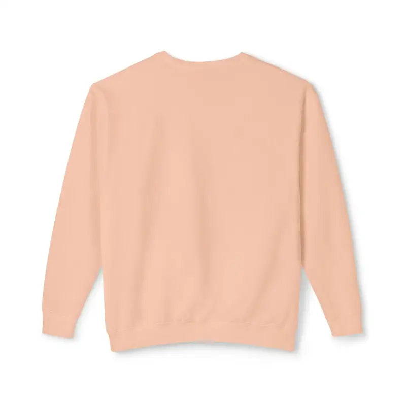 Peach-colored crewneck sweater featuring a stylish potted plant design for unisex wear
