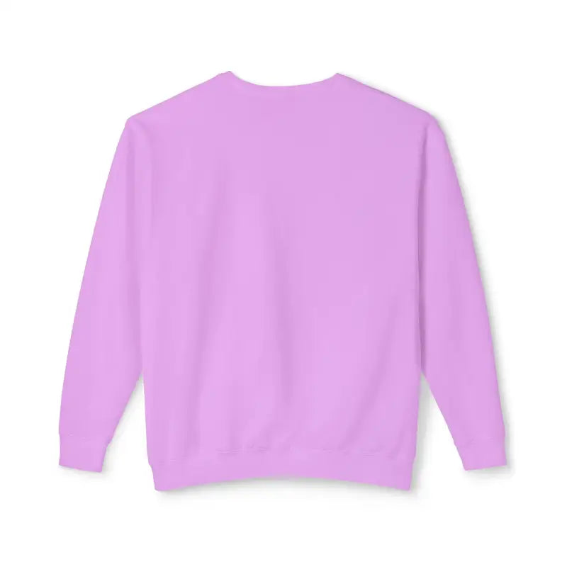 Lavender crewneck sweatshirt featuring a potted plant design for unisex wear