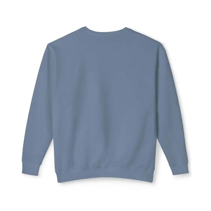 Blue crewneck sweatshirt with potted plant design for unisex wear