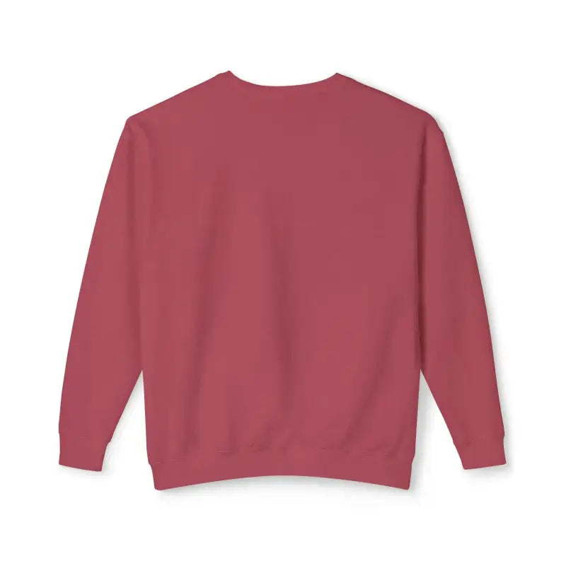 Unisex Lightweight Crewneck Sweatshirt in Maroon with Potted Plant Design