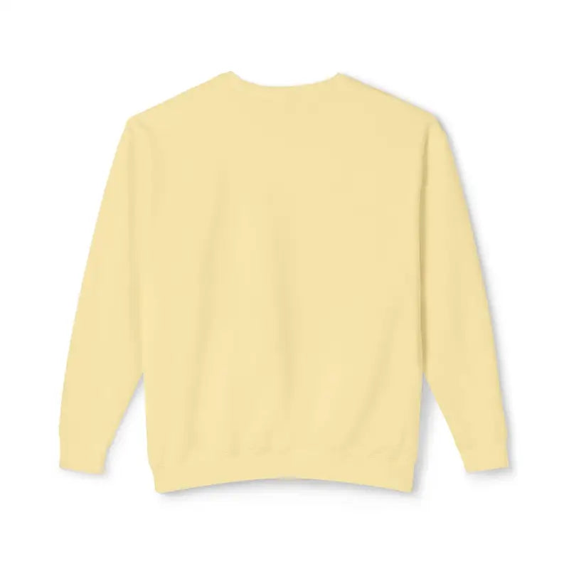 Unisex Lightweight Crewneck Sweatshirt in Yellow with Potted Plant Design