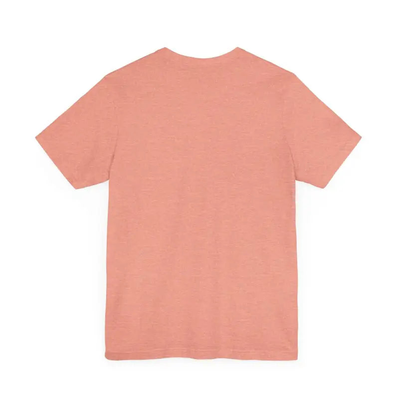 Salmon-colored Unisex Retro Peace Symbol Graphic T-Shirt for casual wear