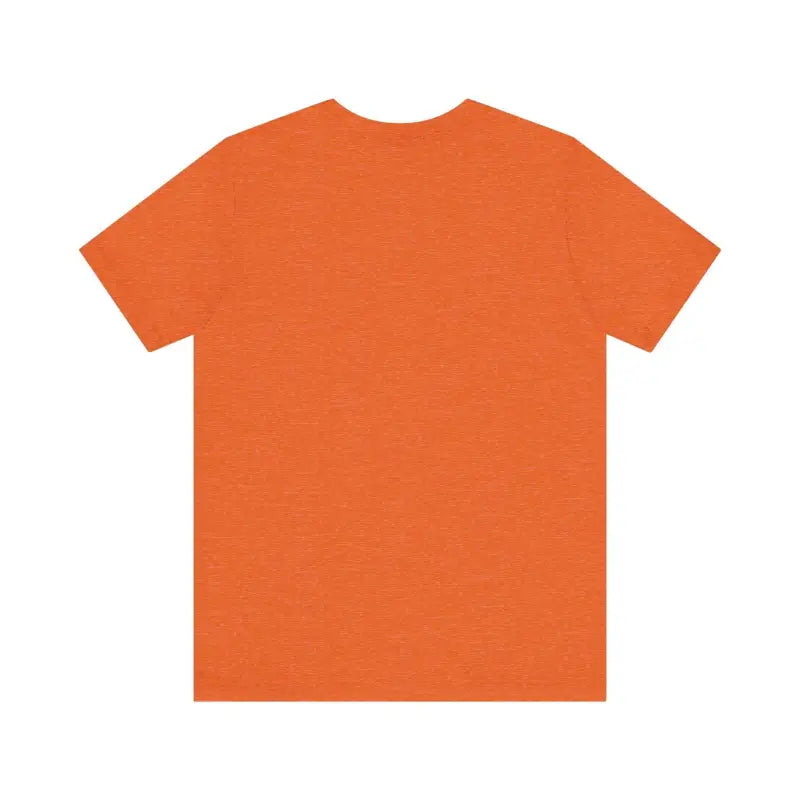 Orange Unisex Retro Peace Symbol Graphic T-Shirt displayed on a neutral background