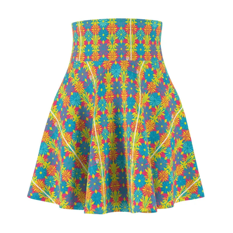 Colorful floral skater skirt from Vibrant Floral Womens Skater Skirt for Spring and Summer