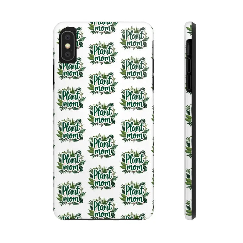 White biodegradable shockproof plant phone case for iPhone XS Max on display