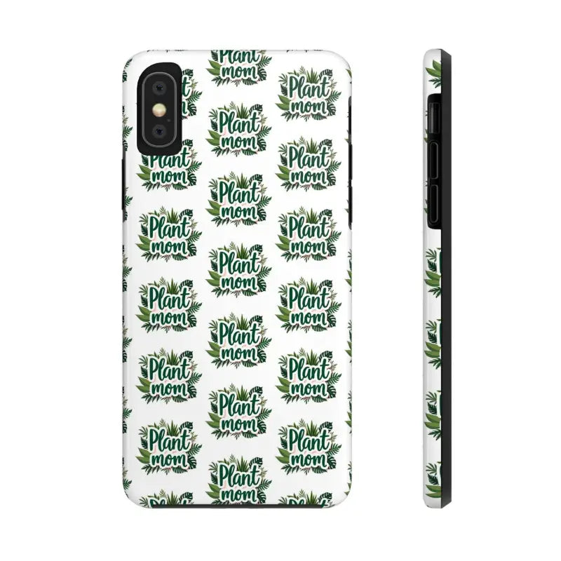 White biodegradable shockproof plant-themed phone case for iPhone XS Max