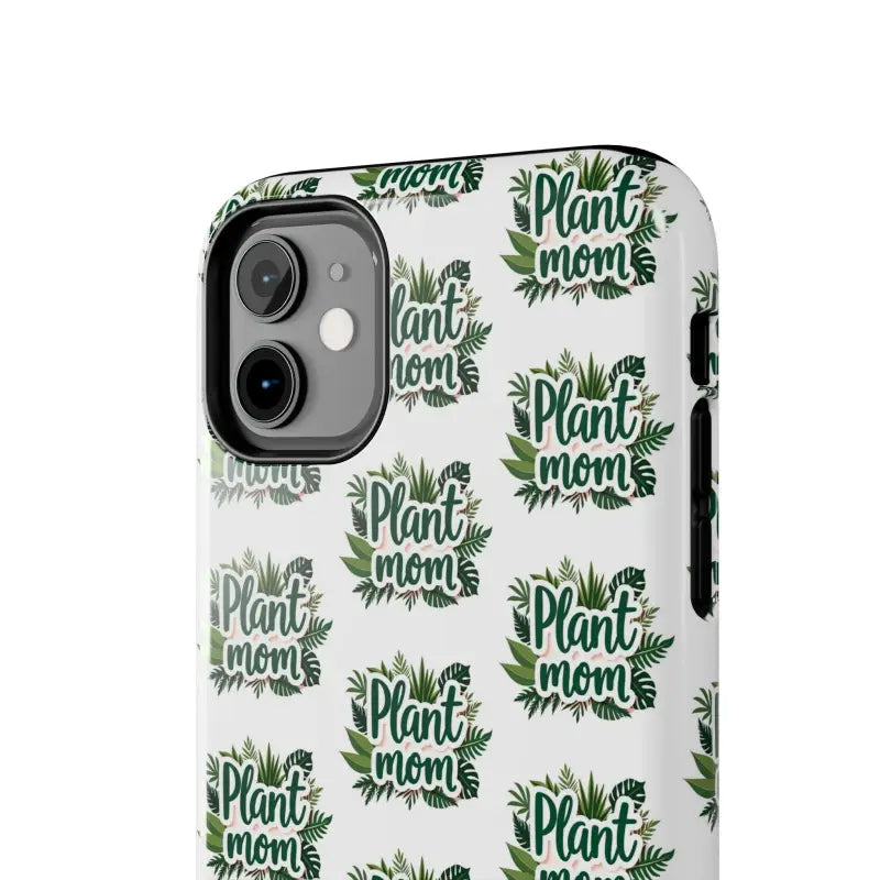 White Biodegradable Shockproof Plant Phone Case for iPhone XS Max with vibrant plant mom design