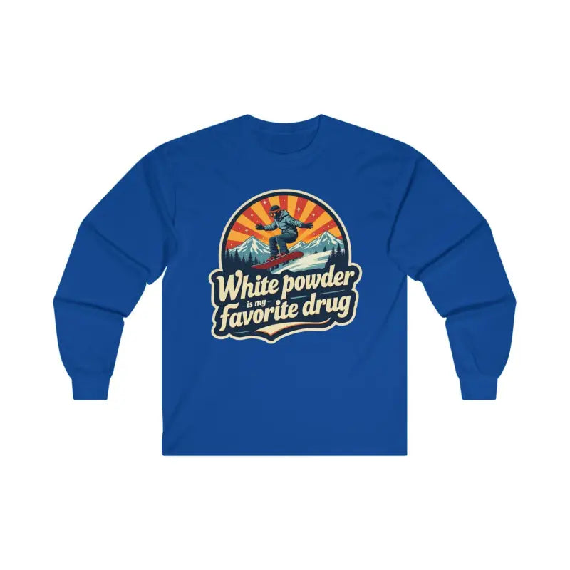 Blue long-sleeved Witty Snowboarding Shirt for stylish winter outdoor adventures