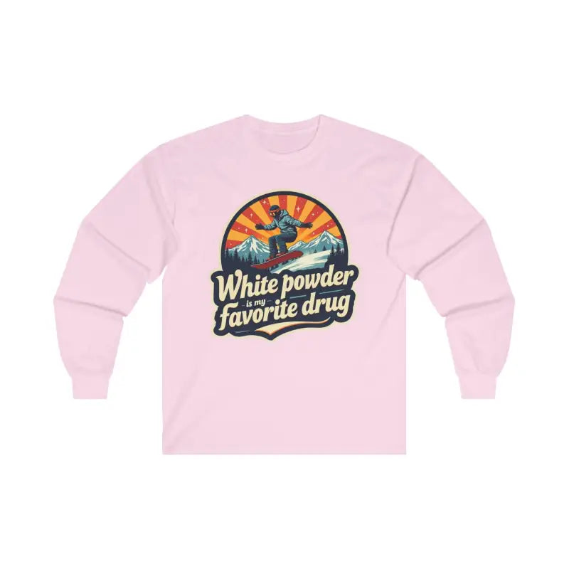 Pink long-sleeved Witty Snowboarding Shirt perfect for winter sports and casual wear