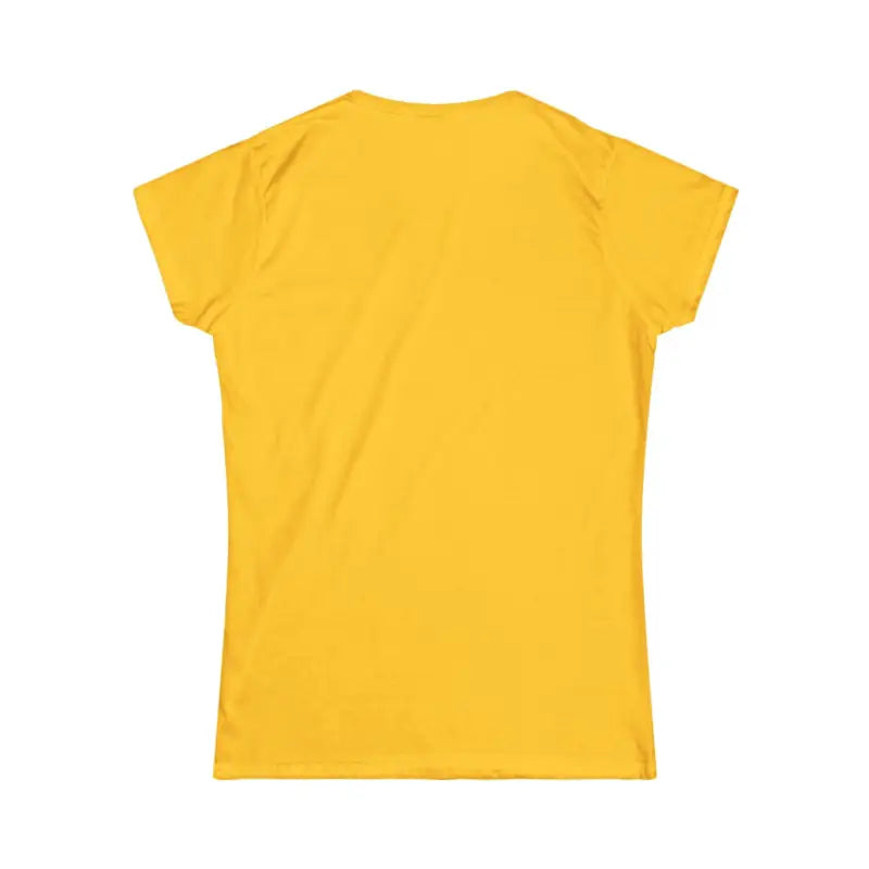 Yellow Women’s Summer Vibes Eat Beach Sleep Relax Softstyle Tee displayed on a model