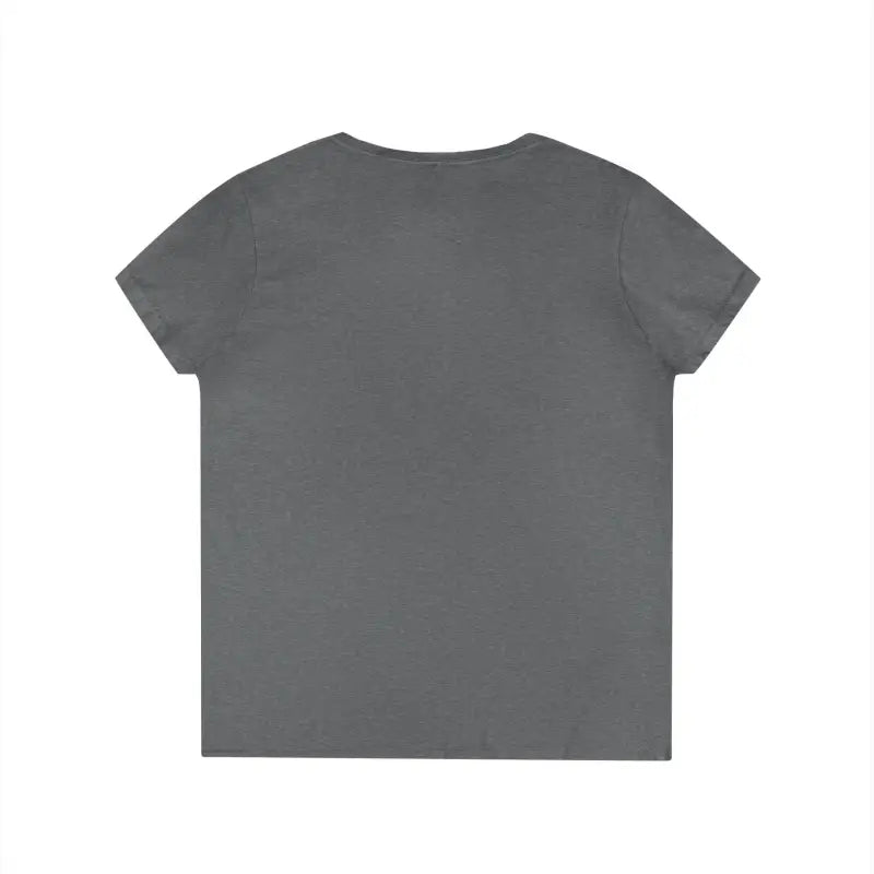 Gray short-sleeved t-shirt from Women V Neck Love Tee in Pink Gray Salmon collection