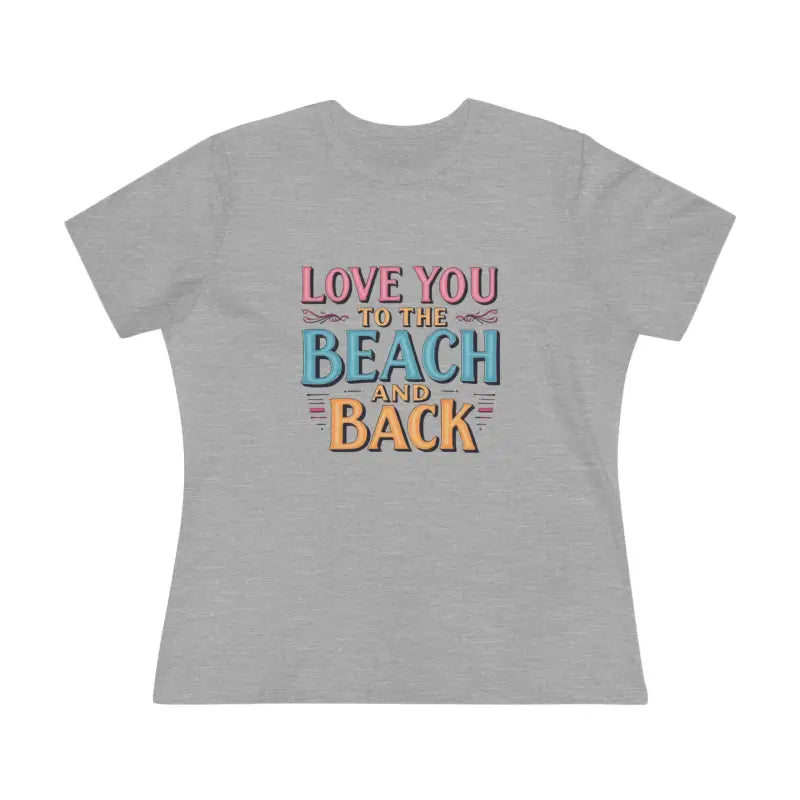 Gray Women’s Beach Lovers Cotton Tee featuring Love You To The Beach design