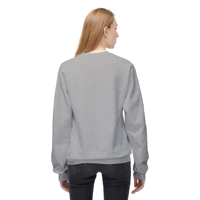 Gray Women’s Floral Sweatshirt paired with black jeans for a stylish casual look