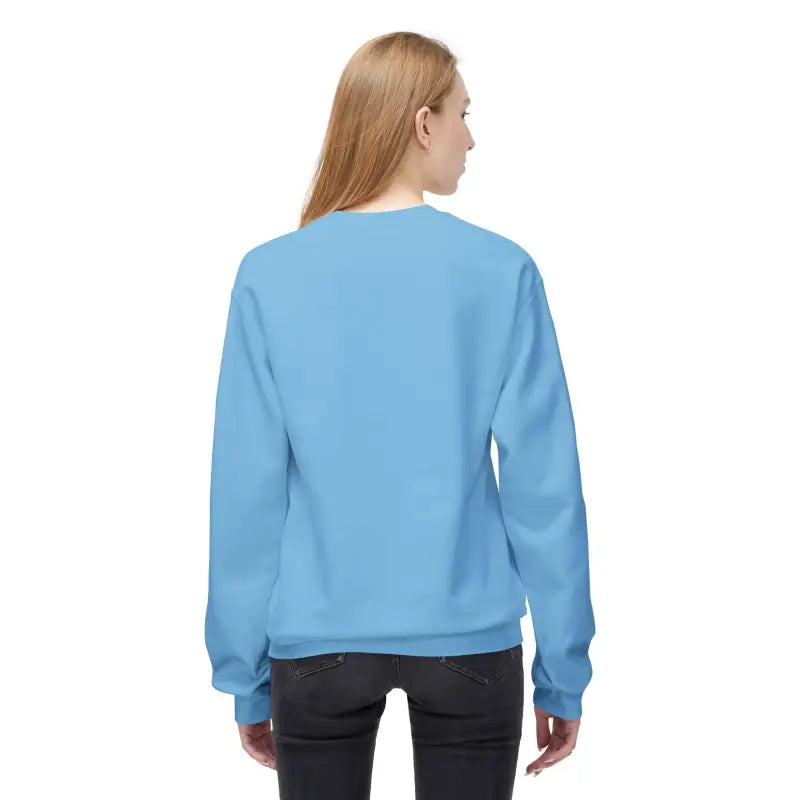 Light blue Women’s Floral Sweatshirt Softstyle Fleece Crewneck displayed on a neutral background