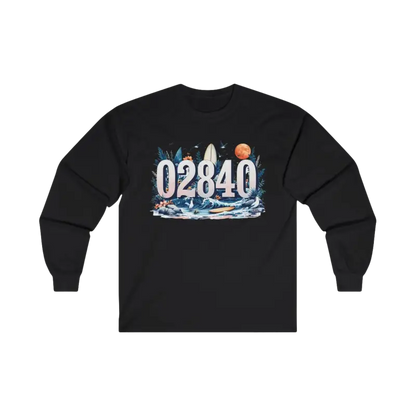 Black long-sleeved Coastal Vibes Unisex Tee for outdoor enthusiasts
