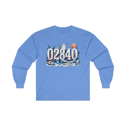 Light blue long-sleeve shirt from Coastal Vibes Unisex Tee for outdoor enthusiasts