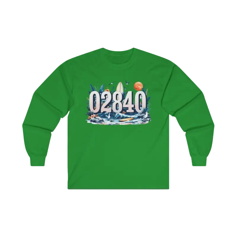 Green long-sleeved Coastal Vibes Unisex Tee for outdoor enthusiasts and lovers