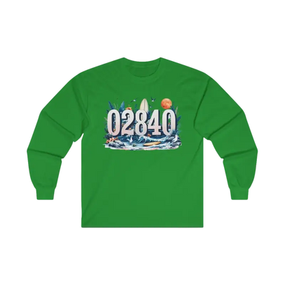 Green long-sleeved Coastal Vibes Unisex Tee for outdoor enthusiasts and lovers