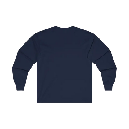 Navy blue long-sleeved shirt from Coastal Vibes Unisex Long Sleeve Tee for outdoor lovers