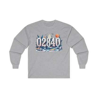 Gray long-sleeved Coastal Vibes Unisex Tee ideal for outdoor enthusiasts