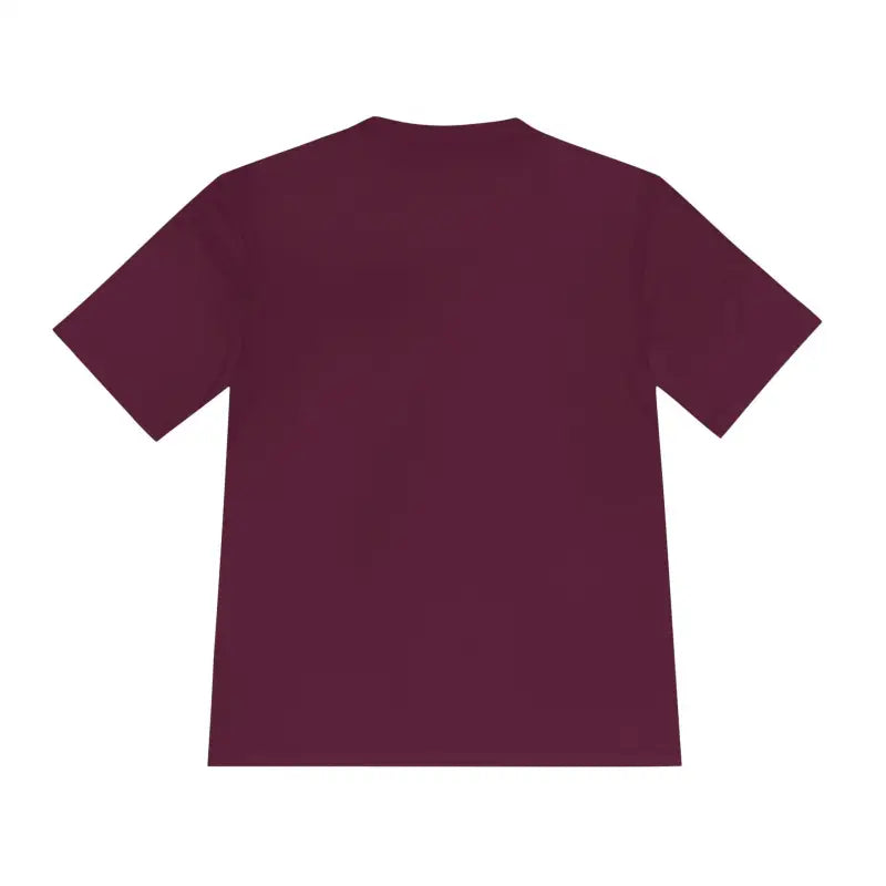 Maroon American Flag Shark Graphic Unisex Moisture Wicking T-Shirt for casual wear