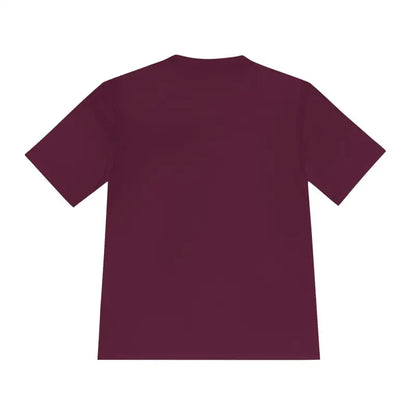Maroon American Flag Shark Graphic Unisex Moisture Wicking T-Shirt for casual wear