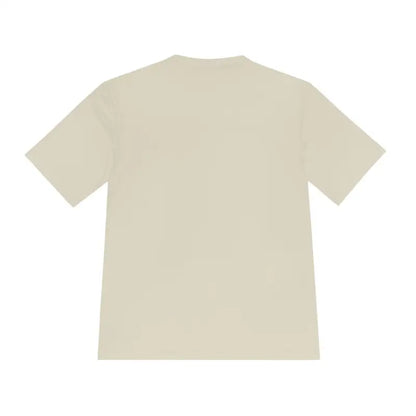 Beige short-sleeved Beach Graphic Moisture Wicking T Shirt for comfortable wear