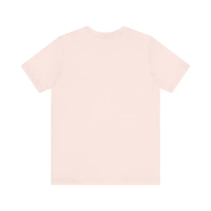 Pale pink t-shirt from Beach Vibes Unisex Short Sleeve Tee with Sun and Waves design