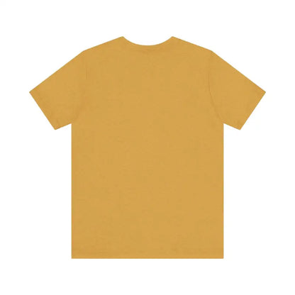 Mustard-colored Bite Me Unisex Fish Graphic Tee displayed on a light background