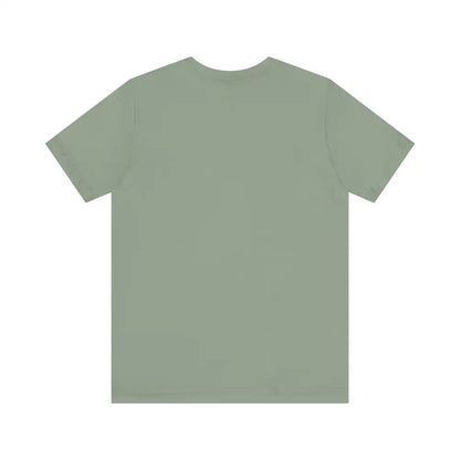 Sage green Block Island Beach Vibes Unisex Tee displayed on a neutral background