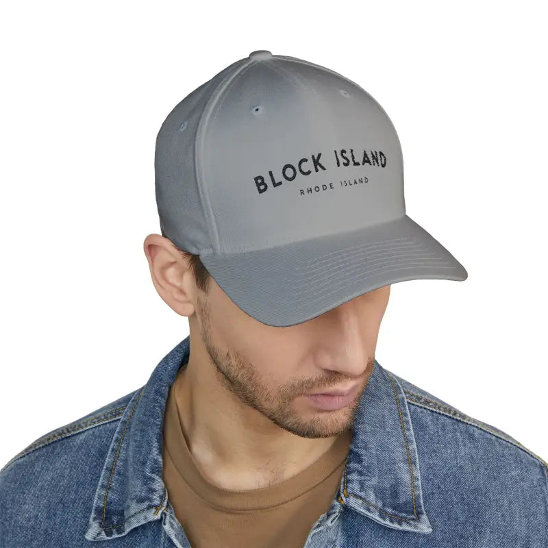 Gray Block Island baseball cap featured in Block Island Closed-Back Structured Cap