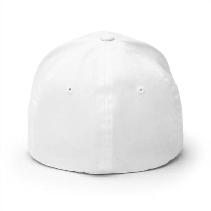 White fitted baseball cap from Block Island Closed-Back Structured Cap for stylish comfort