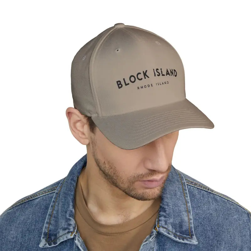 Khaki baseball cap from Block Island Closed-Back Structured Cap for stylish comfort